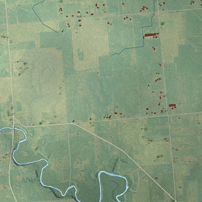 Close-up of the map of Greenwood, St. Clair County, Michigan print showing street and building detail