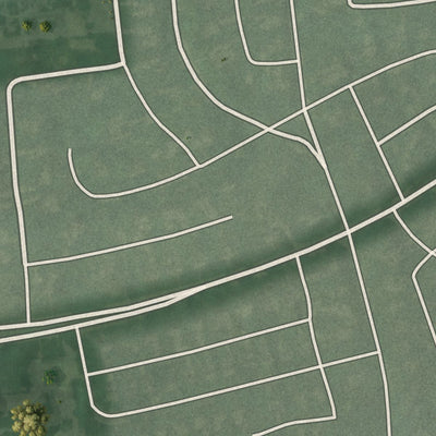 Close-up of the map of Bellona-Gittings, Maryland print showing street and building detail