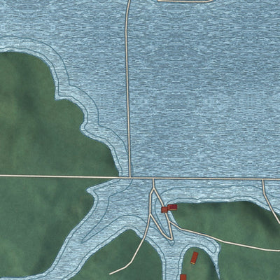 Close-up of the map of Gratis, Ohio print showing street and building detail