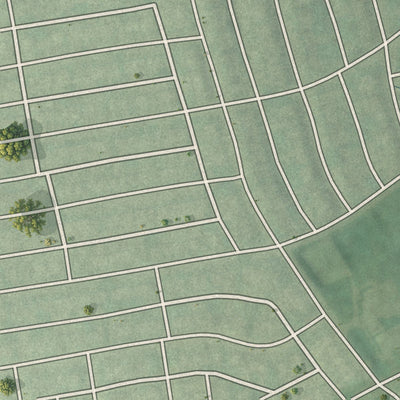Close-up of the map of Parkside, Maryland print showing street and building detail