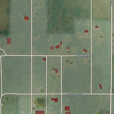 Close-up of the map of Athol, Kansas print showing street and building detail