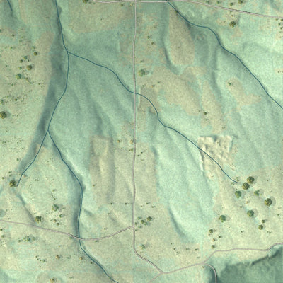 Close-up of the map of Susan Moore, Alabama print showing street and building detail