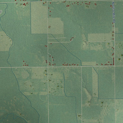 Close-up of the map of Garfield, Bay County, Michigan print showing street and building detail