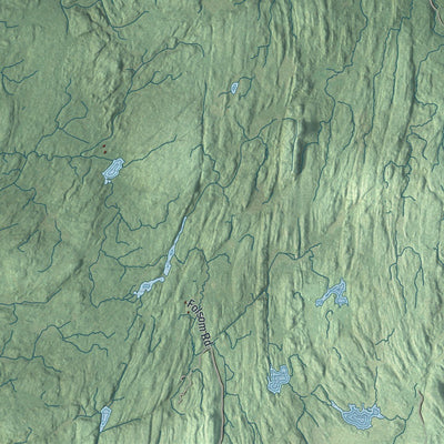 Close-up of the map of Russell, New York print showing street and building detail
