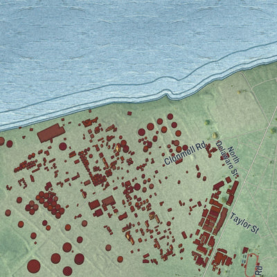 Close-up of the map of Greenwich, Gloucester County, New Jersey print showing street and building detail