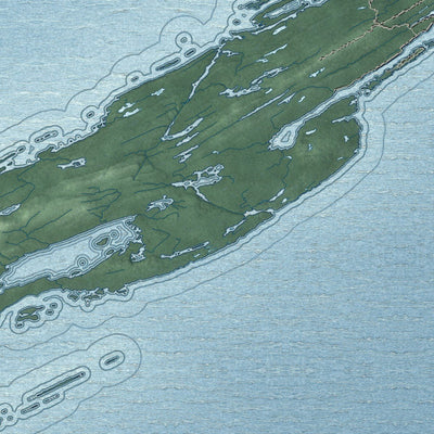 Close-up of the map of Eagle Harbor, Michigan print showing street and building detail