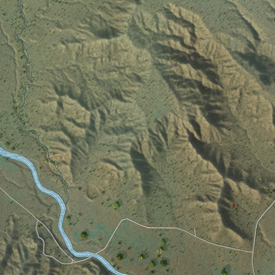 Close-up of the map of Cannonville, Utah print showing street and building detail