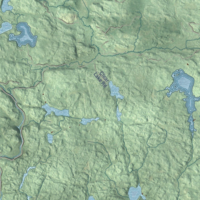 Close-up of the map of Champion, Michigan print showing street and building detail