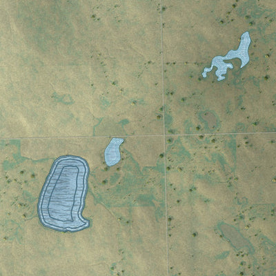 Close-up of the map of Alsen, North Dakota print showing street and building detail