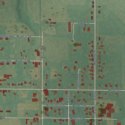 Close-up of the map of Lincoln, Delaware print showing street and building detail