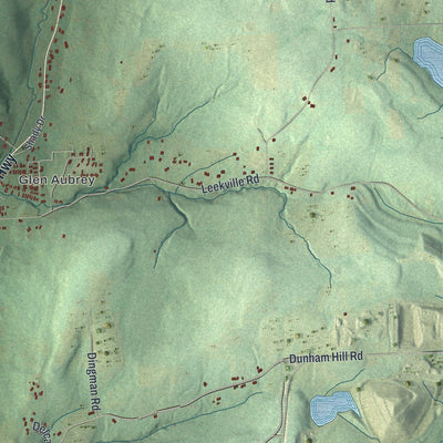 Close-up of the map of Nanticoke, New York print showing street and building detail