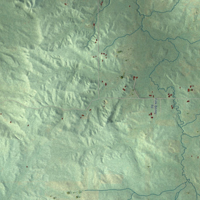 Close-up of the map of Chase, Michigan print showing street and building detail