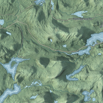Close-up of the map of Crown Point, New York print showing street and building detail