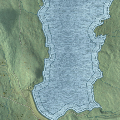 Close-up of the map of Somerset, Vermont print showing street and building detail