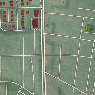 Close-up of the map of Radnor-Winston, Maryland print showing street and building detail