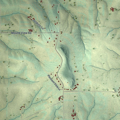 Close-up of the map of the Town of Belmont, Lafayette County, Wisconsin print showing street and building detail