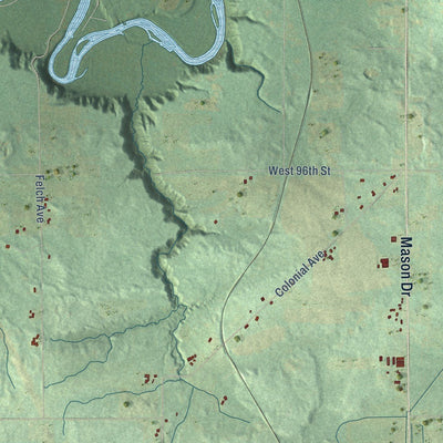 Close-up of the map of Ashland, Michigan print showing street and building detail