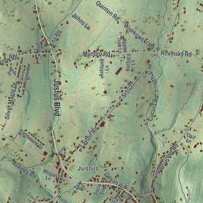 Close-up of the map of Scott, Lackawanna County, Pennsylvania print showing street and building detail