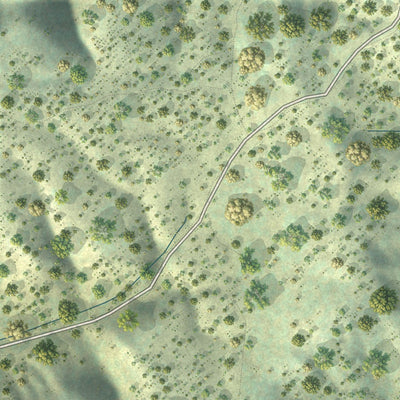 Close-up of the map of Alton, Utah print showing street and building detail