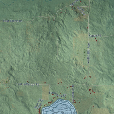 Close-up of the map of Colfax, Oceana County, Michigan print showing street and building detail