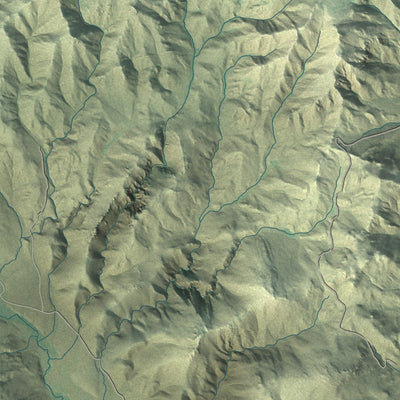 Close-up of the map of Lost River, Idaho print showing street and building detail