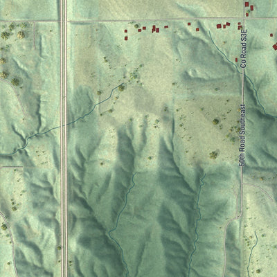Close-up of the map of Agency, Missouri print showing street and building detail