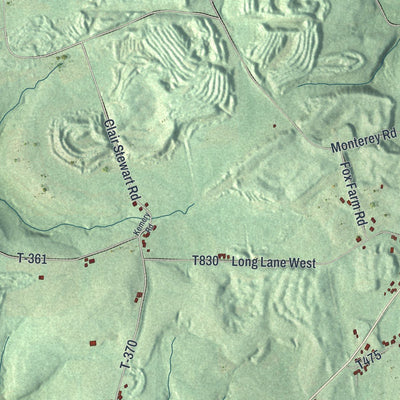 Close-up of the map of Madison, Clarion County, Pennsylvania print showing street and building detail