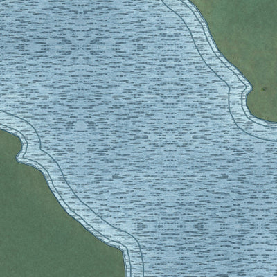 Close-up of the map of Bellaire, Michigan print showing street and building detail