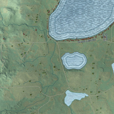 Close-up of the map of Rockville, Minnesota print showing street and building detail