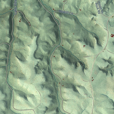 Close-up of the map of Wyoming, Iowa County, Wisconsin print showing street and building detail
