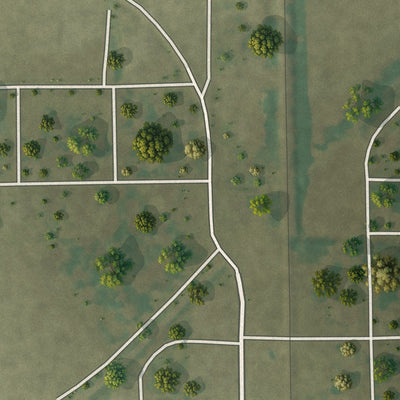 Close-up of the map of North Lilbourn, Missouri print showing street and building detail