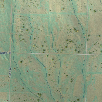 Close-up of the map of Sweetwater, Oklahoma print showing street and building detail