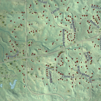 Close-up of the map of Credit River, Minnesota print showing street and building detail