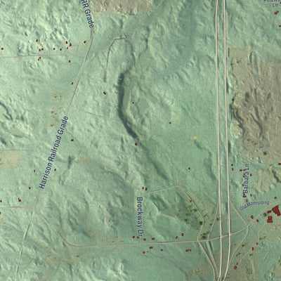Close-up of the map of Hatton, Michigan print showing street and building detail