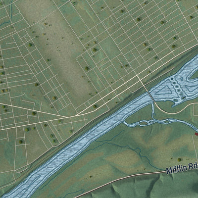 Close-up of the map of Nescopeck, Luzerne County, Pennsylvania print showing street and building detail