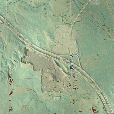 Close-up of the map of Horton, Michigan print showing street and building detail