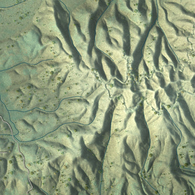 Close-up of the map of Coalfield, Tennessee print showing street and building detail