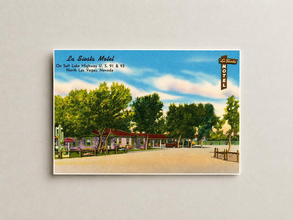 North Las Vegas, NV: La Siesta Motel, on Salt Lake Highway U.S. 91 & 93