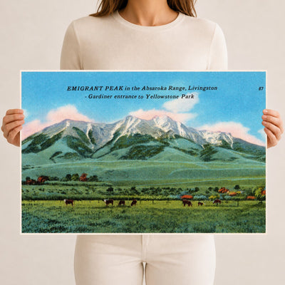 Emigrant Peak, MT: Emigrant Peak in the Absaroka Range, Livingston - Gardiner entrance to Yellowstone Park
