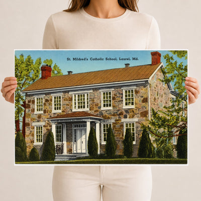 St. Mildred's Catholic School, Laurel, MD — Vintage Maryland Postcard