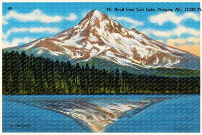 Hood, Mount, OR: Mt. Hood from Lost Lake, Oregon, alt., 11,225 ft.