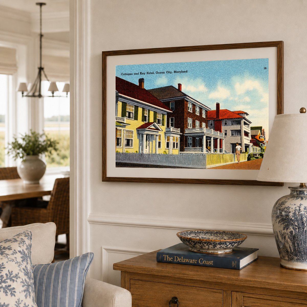 Cottages and Kay Hotel, Ocean City, Maryland — Vintage Maryland Postcard