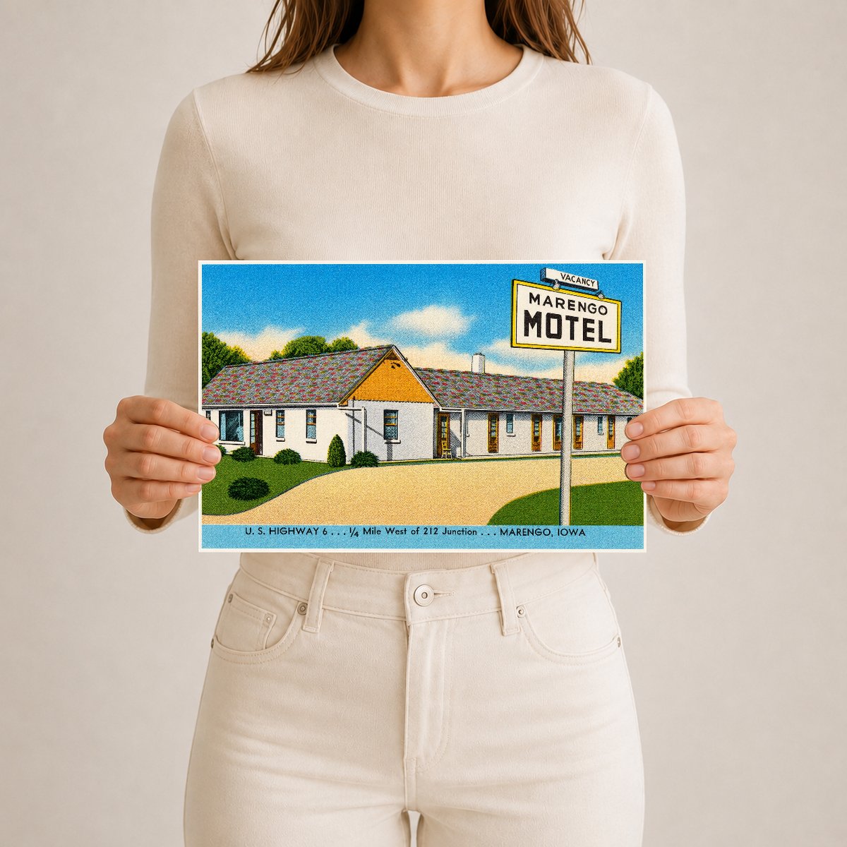 Marengo, IA: Marengo Motel, U. S. Highway 6...  1/4 mile west of 212 Junction... Marengo