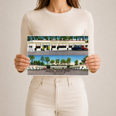 Parkway Tourist Center, U. S. Highway Route  #301, La Plata, Maryland — Vintage Maryland Postcard