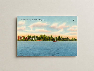 Humbrook's Bay, Cambridge, Maryland — Vintage Maryland Postcard