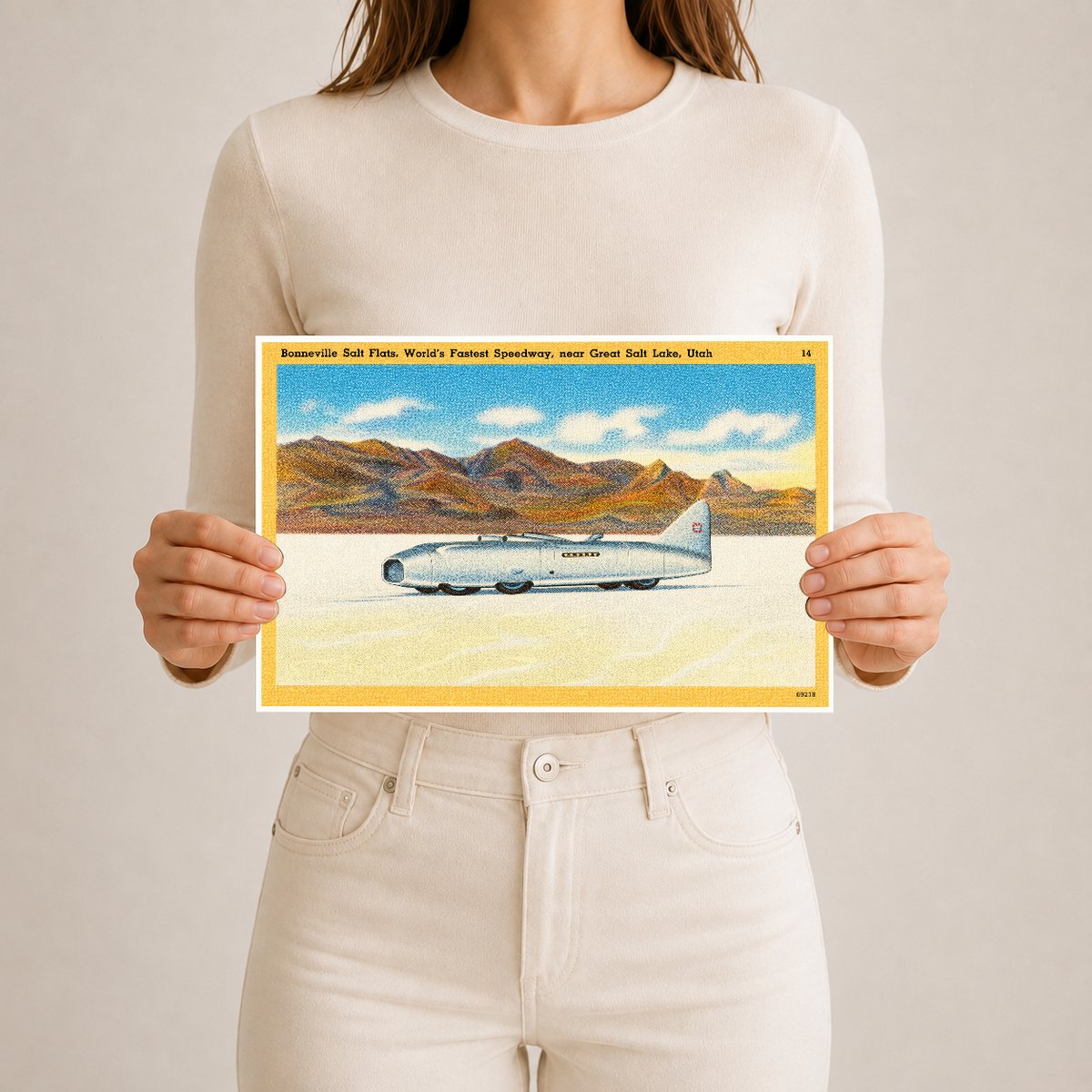 Bonneville Salt Flats, UT: Bonneville Salt Flats, "World's fastest speedway." Utah