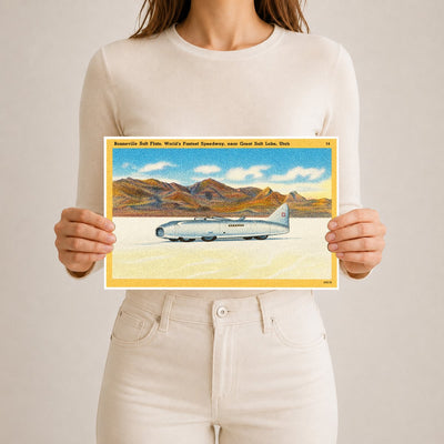 Bonneville Salt Flats, UT: Bonneville Salt Flats, "World's fastest speedway." Utah