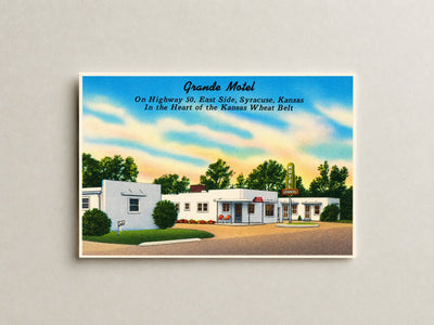 Syracuse, KS: Grande Motel, on Highway 50, east side