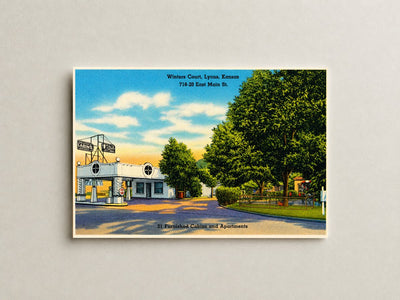 Lyons, KS: Winters Court, Lyons, Kansas, 718-20 East Main St.