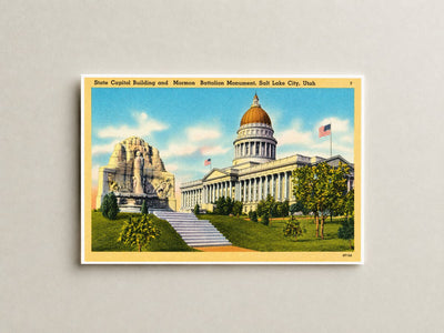 Salt Lake City, UT: State Capitol Building and Mormon Battalion Monument